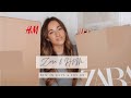 NEW SEASON ZARA & H&M HAUL & TRY ON | FEB 2021 | Rachel Holland