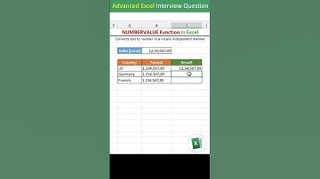 NUMBERVALUE Function in excel | NUMBERVALUE formula in excel | excel interview questions tips tricks