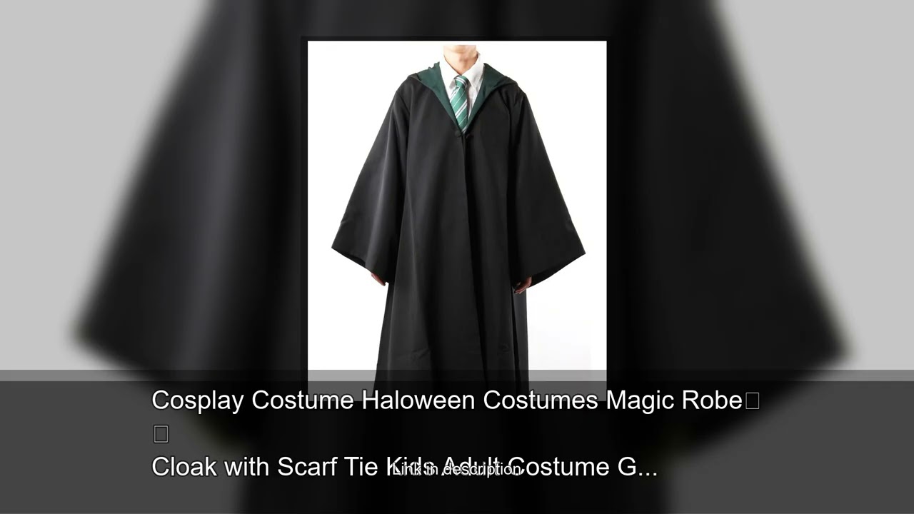 Cosplay Costume Haloween Costumes Magic Robe Cloak with Scarf Tie Kids Adult Costume Gift Cospl