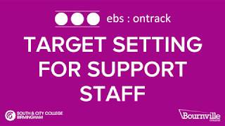 Target Setting For Support Staff on ebs:Ontrack screenshot 5