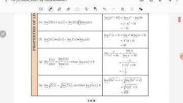 Chapter 8 : Limits and Continuity (Part 1 : Limits at number) MADAME AINI