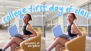 college first day of school vlog pre-med student at umd