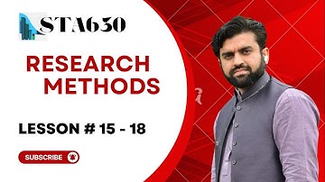 STA630 Lesson 15 - 18: Measurement of Concepts || Research Methods || Short Lecture
