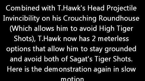 T.Hawk SSF4 AE 2012 Condor Spire Projectile Invincibility against Sagat