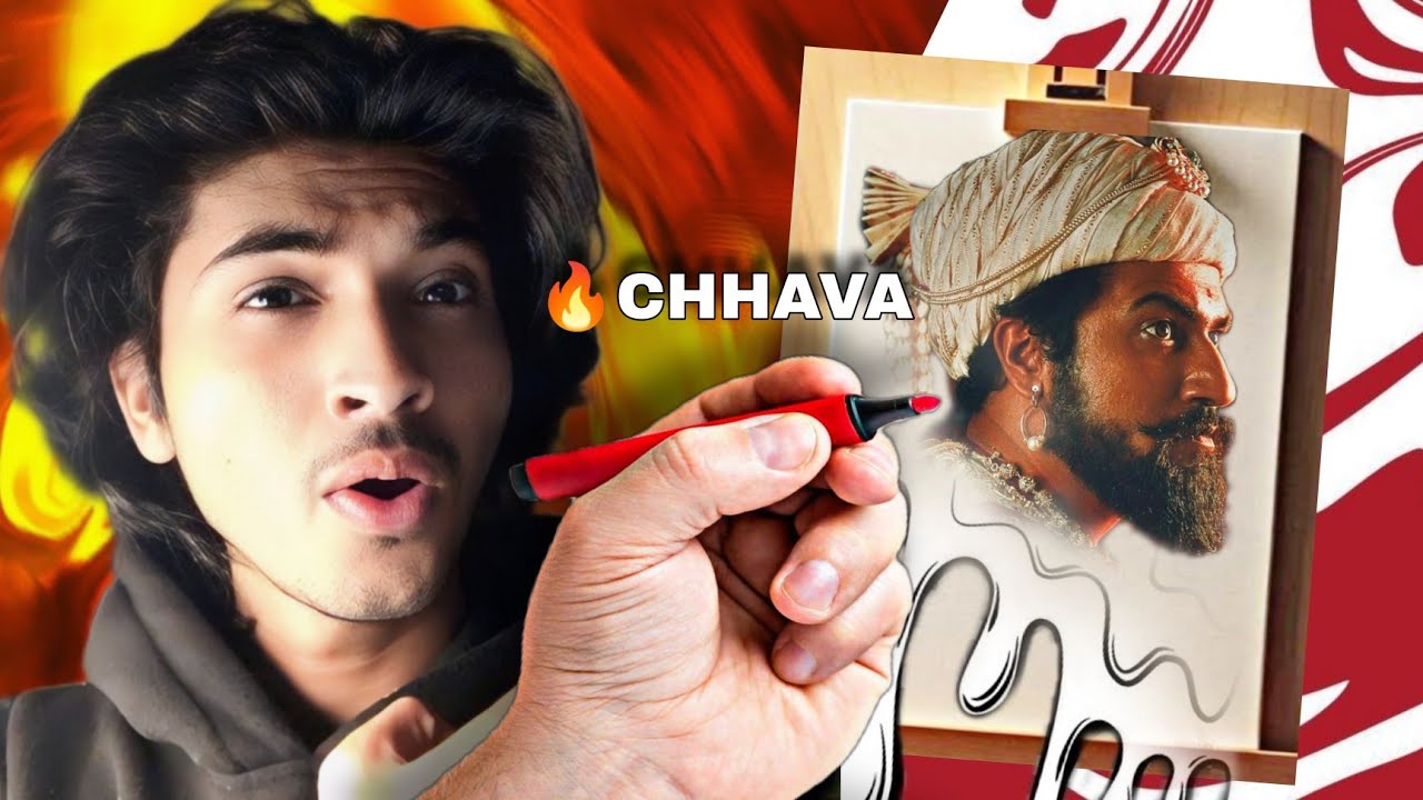 🔥VICKY KAUSHAL AS CHHAVA HYPERREALISTIC DRAWING ||SAMBHAJI MAHARAJ || CHHAVA MOVIE DRAWING 👑