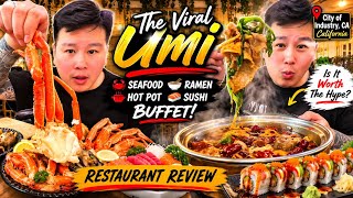 The Viral Umi Seafood, Ramen, Hot Pot, and Sushi Buffet in City of Industry, CA California. 