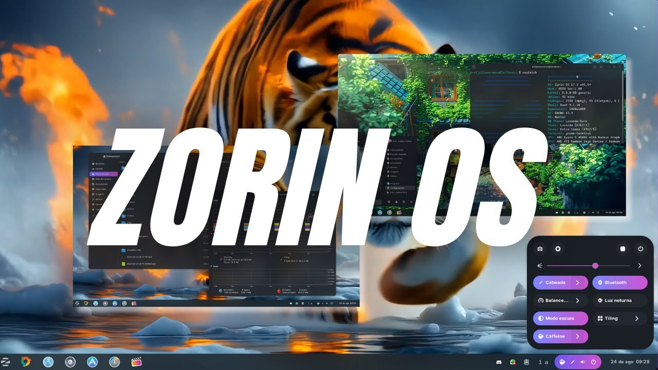 ⭐ Transformando o Zorin OS 17: Temas, Ícones e um Wallpaper Animado que Você Precisa Ver!