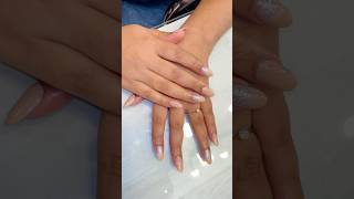 Peachyglam with a sprinkle of sparkle#acrylicnails #nailextension#youtubeshorts#peachnails#ytshorts
