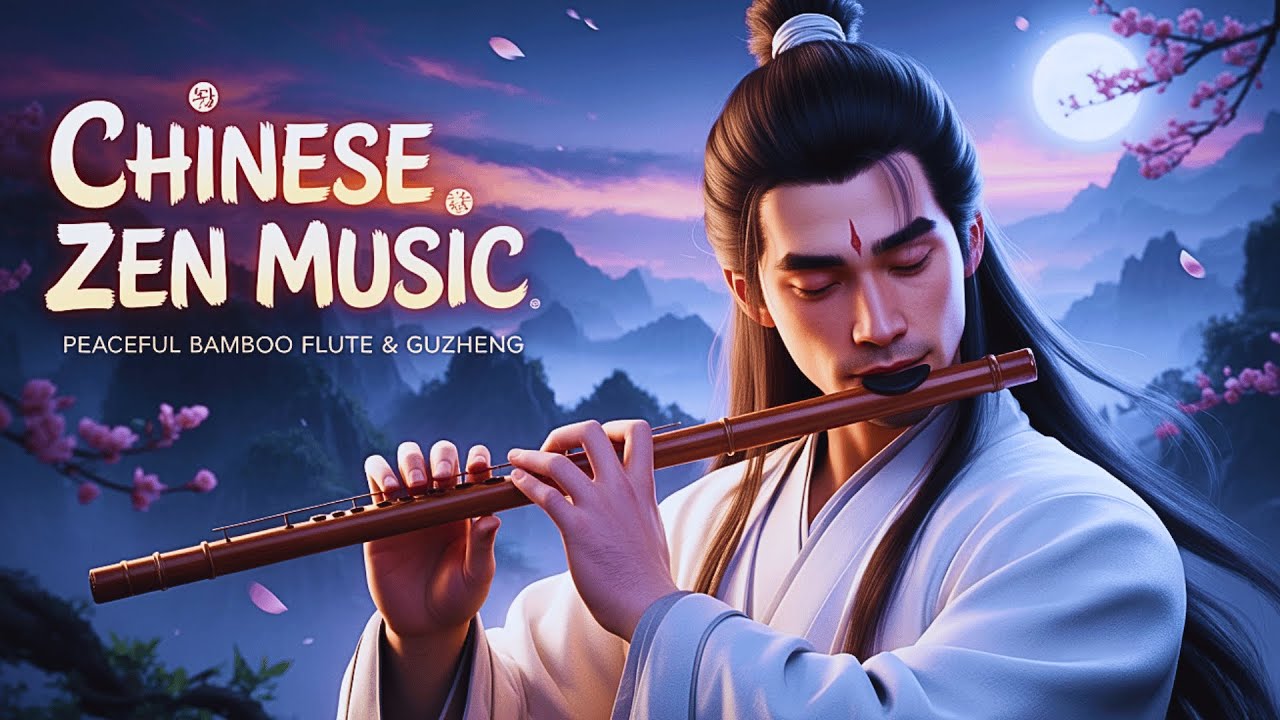 Chinese Zen Music Bamboo Flute Erhu Guzheng | Relaxing Instrumental for ...