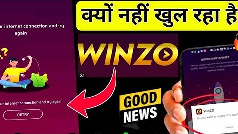 Winzo app not 🚫 opening today enable your internet  connection and try again problem winzo solution 