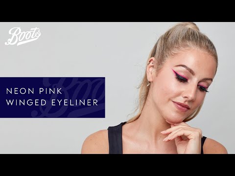 Make-up tutorial: Neon pink winged eyeliner