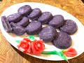 【紫薯豆沙晶餅】顏色天然，紫薯香甜，質地軟粉可口，配合澄面皮爽口軟滑，豆沙餡清香甜潤，是夏季和飯後理想甜點。🍮