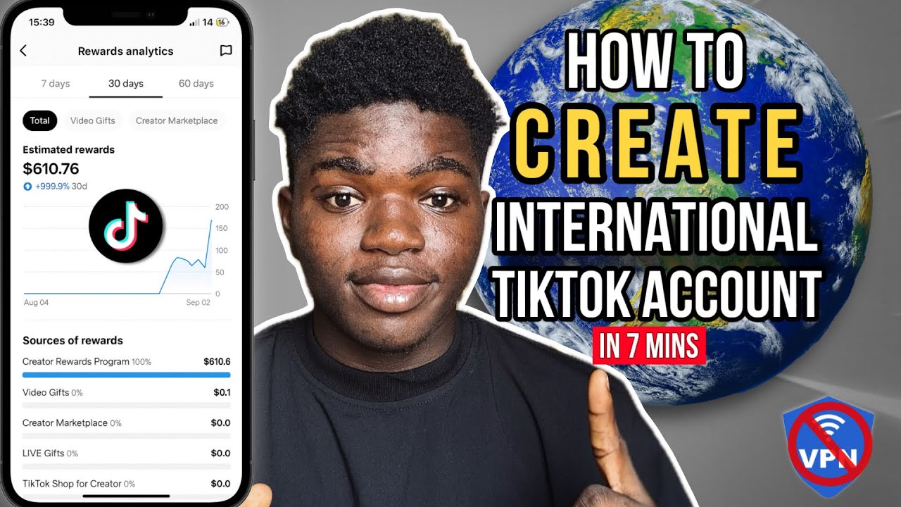 How to Create International TikTok | Join the Creator Rewards From ANY Country (No VPN Needed)