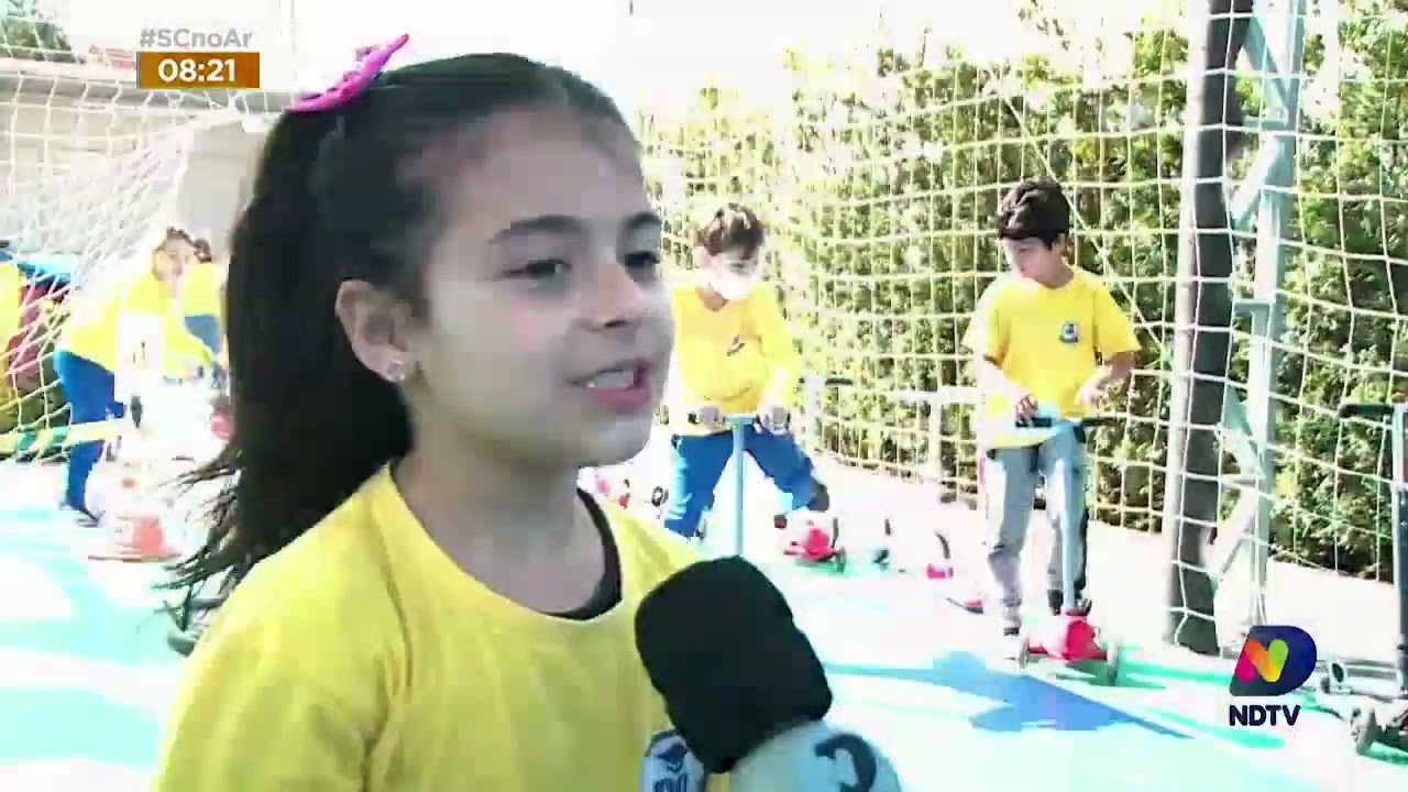 Projeto social, em Florianópolis, promove a educação no trânsito com crianças