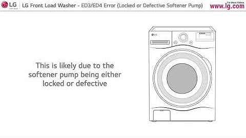 [LG Front Load Washer] - ED3/ED4 Error - Locked or defective softener pump
