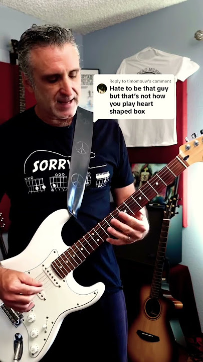 The correct way to play heart shaped box by Nirvana #shorts