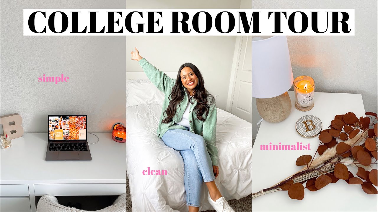 COLLEGE ROOM TOUR 2021! | Texas State University *minimalist + simple*