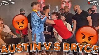 Austin McBroom and Bryce Hall BRAWL during Boxing Press conference