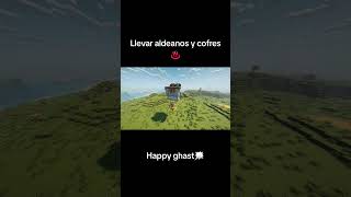 *Puedes mover aldeanos y cofres FÁCIL con el Happy Ghast* // Happy ghast en Minecraft// #minecraft