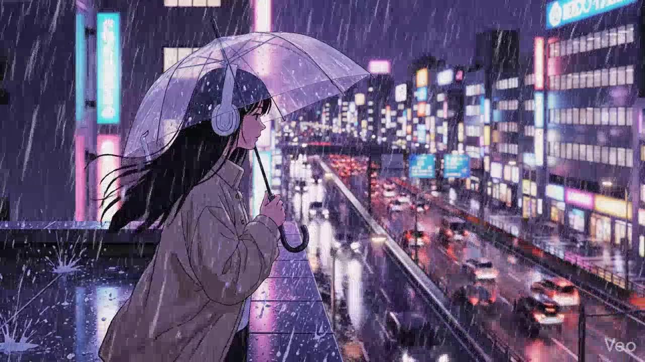 Tokyo Neon Rain 🌧️ Lofi Chillhop Study Session