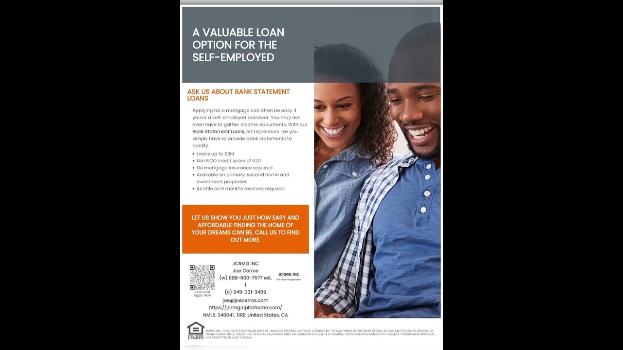 JCRMG INC - Dreaming of owning a home? Reach out to Joe Frank Cerros - JCRMG Inc's loan officer.