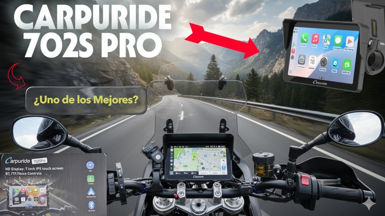 Pantalla Para Moto ‪@Carpuride‬ 702S PRO,, ¿La Mejor? 