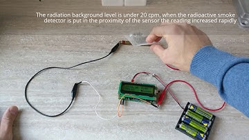 Radiation detector test with radioactive smoke sensor