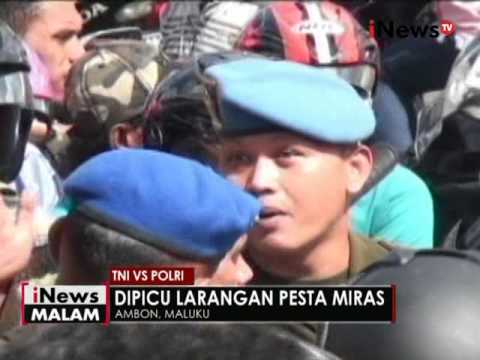 Sejumlah anggota TNI dan Polri telibat baku hantam di Ambon, Maluku - iNews Malam 18/05