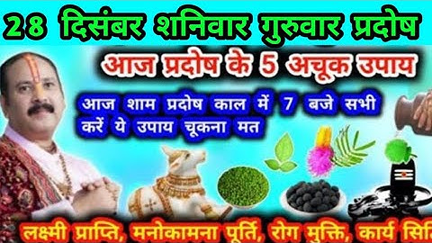 28 दिसंबर शनिवार प्रदोष के 7 विशेष उपाय🚩Pradeep Mishra Ji Ke Upay