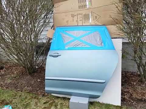How to paint a car door v.3 diy - YouTube