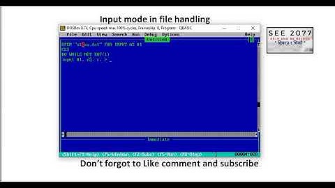 File handling input mode in QBASIC