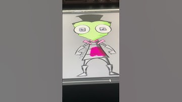 Learning Animation Rigging: Sketching Invader Zim Character for live2d | Study Journey #animationart