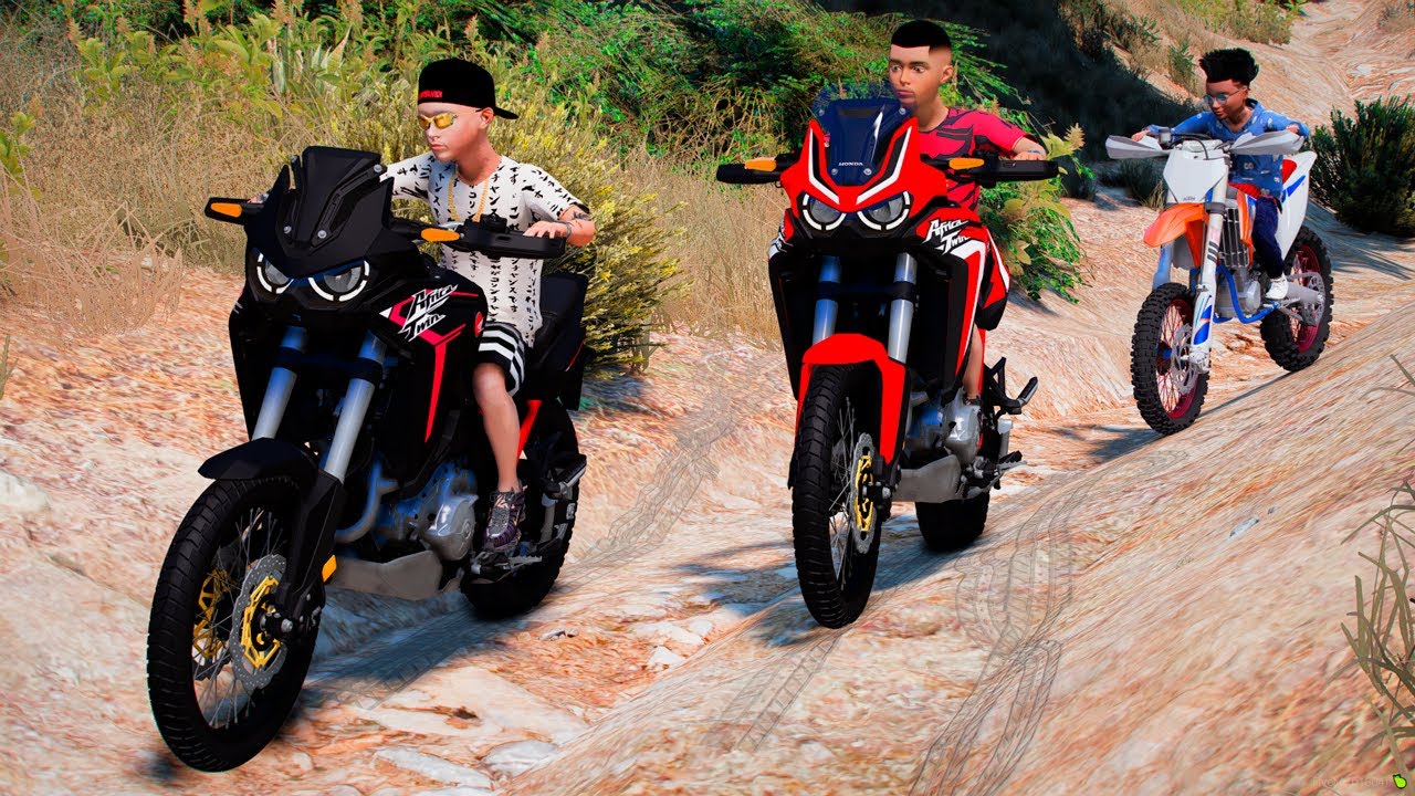 GTA V: MODS - PRIMEIRA TRILHA DO MEU AMIGO NO ACAMPAMENTO DE MOTO NOVA
