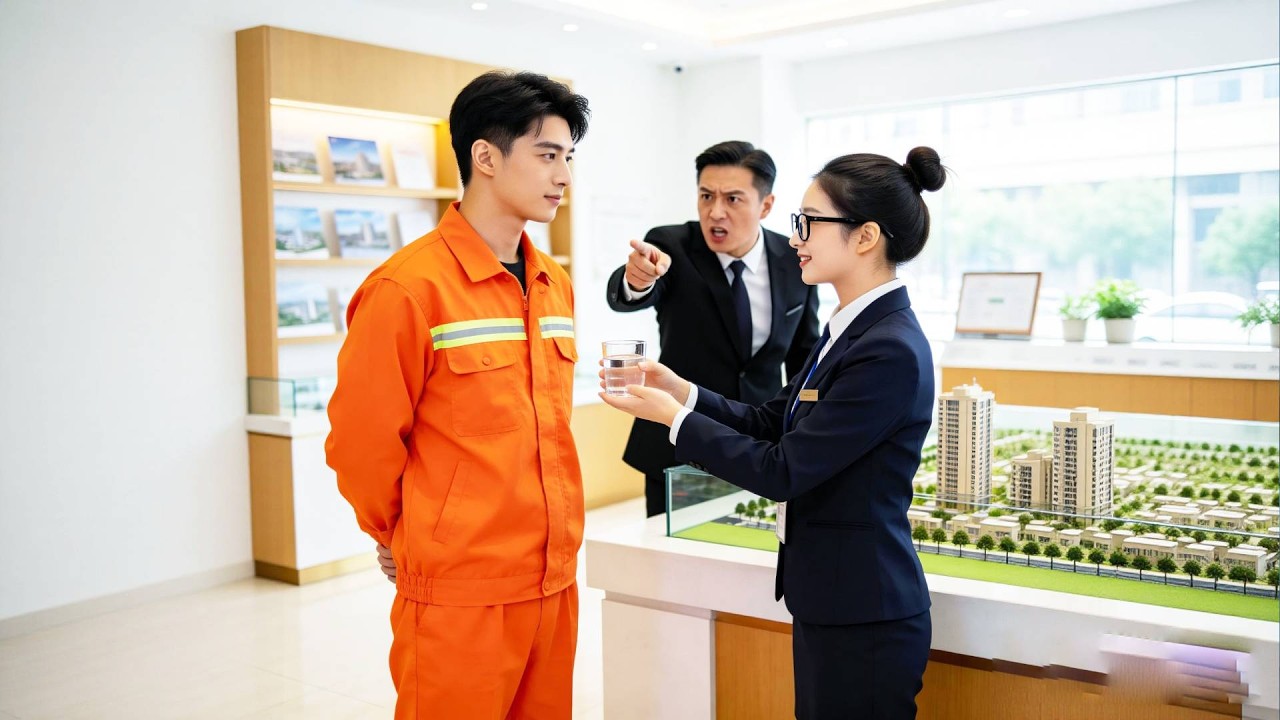清潔工來買房被勢利眼銷售看不起，只有這個女孩願意接待他，殊不知他是隱藏首富，女孩人生直接逆襲！#cute #drama #family #face #逆襲 #情感 #親情 #都市