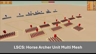 Horse Archers Multi Mesh Unit - Vertex Baked  - Large Scale Combat System