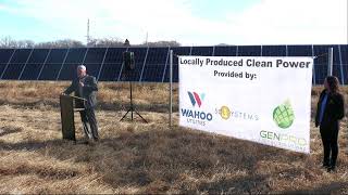 Wahoo Utilities Solar Project Ribbon Cutting 2-13-24