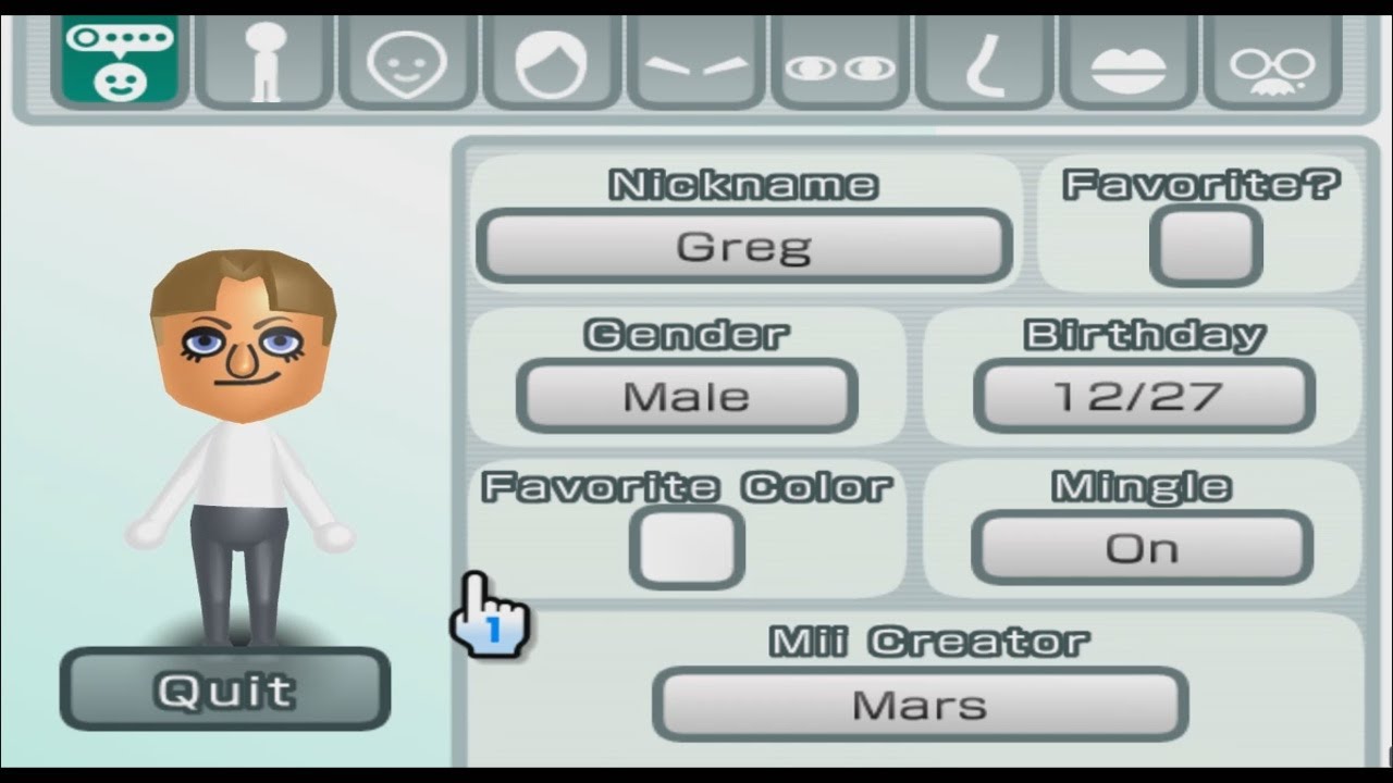 Greg - Wii Sports - Mii 967