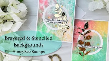 Create Awesome Backgrounds With A Brayer and Stencils | HoneyBee Stamps