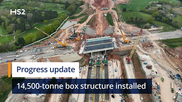 HS2 time-lapse: Giant box structure moved into place under A46 Kenilworth Bypass in Warwickshire