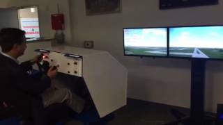 Rep. Curbelo Flight Simulation at Miami-Dade College
