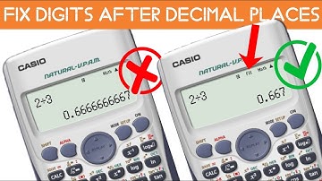 How To Fix Digit after Decimal Point in Scientific Calculator | Casio fx-991 ES PLUS