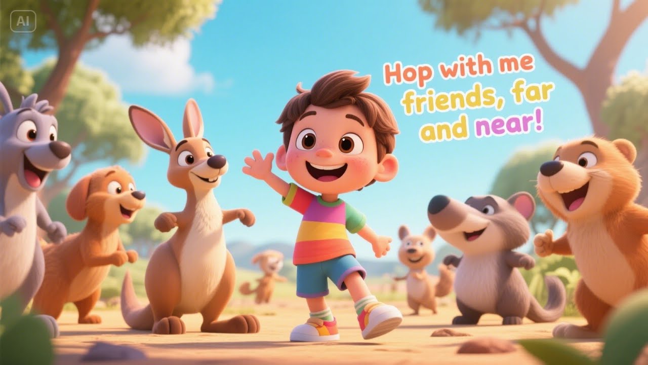 Jump Like a Kangaroo – Action Rhyme | Energetic Kids Movement Song ...