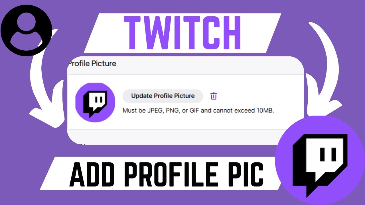 How To Add Profile Picture On Twitch - YouTube