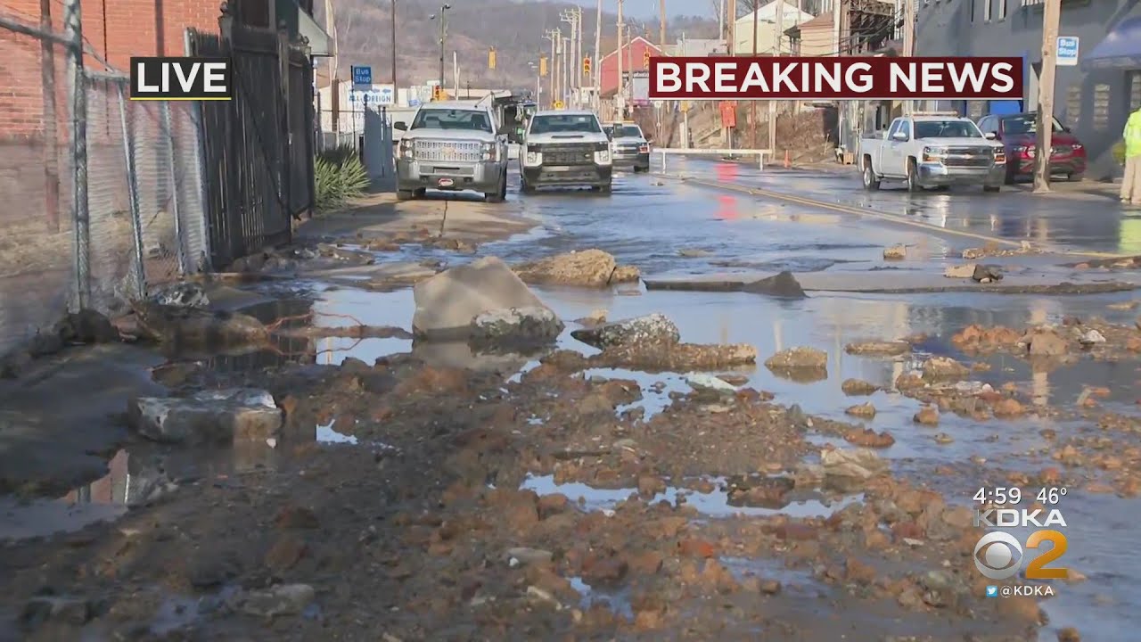Huge Water Main Break Floods Butler Street In Lawrenceville