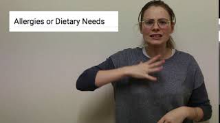 Allergies or Dietary needs- EDS- BSL