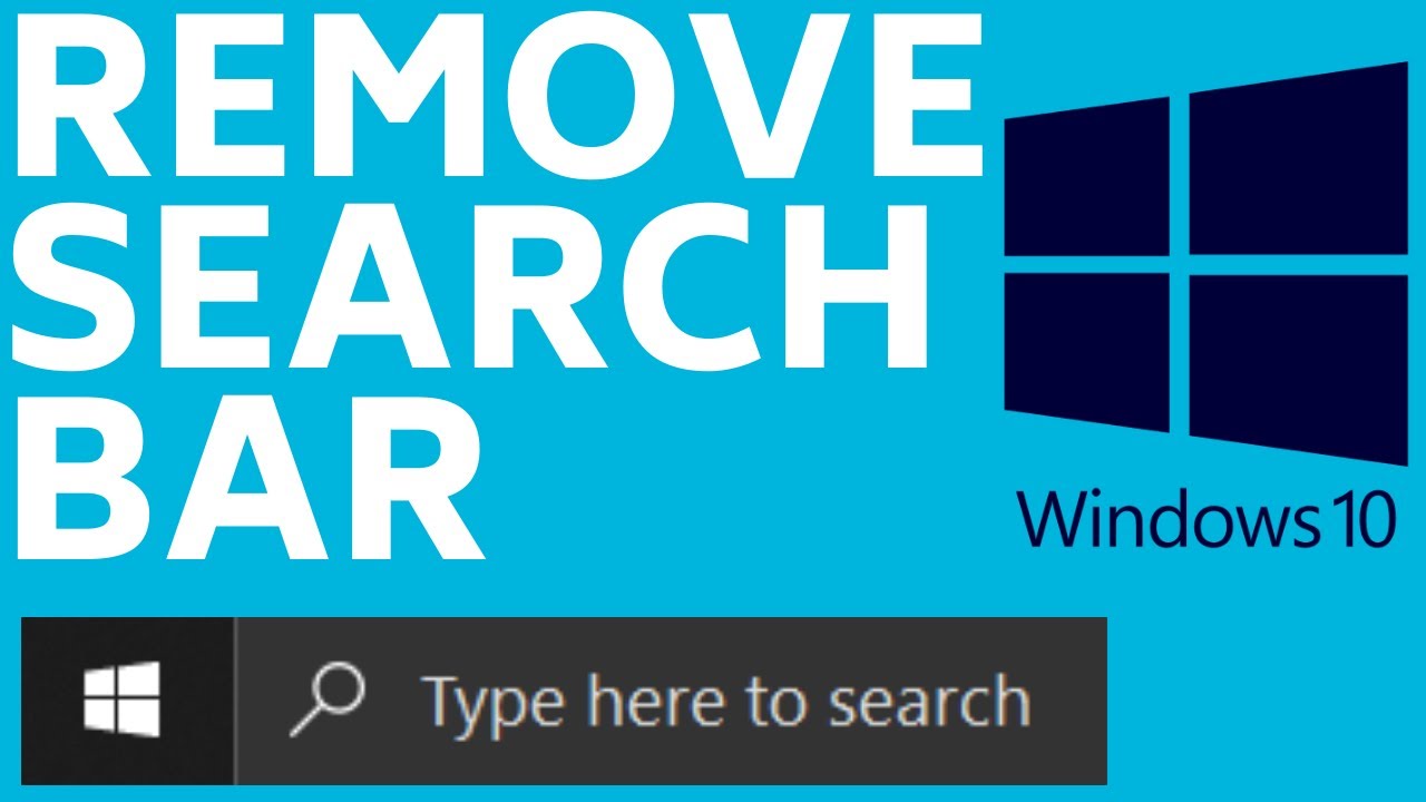 How To Remove Windows 10 Search Bar From Taskbar YouTube How To Remove Windows 10 Search Bar From Taskbar YouTube