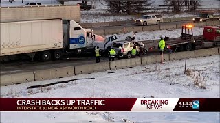 Crash backs up traffic on I-80