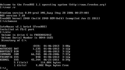 How to test out FreeDOS in a virtual machine