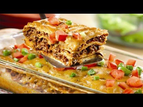 Mexican Tortilla Lasagna - Tortilla Lasagna Recipe - YouTube