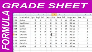 Calculate Grade and Percentage using Nested If in MS Excel
